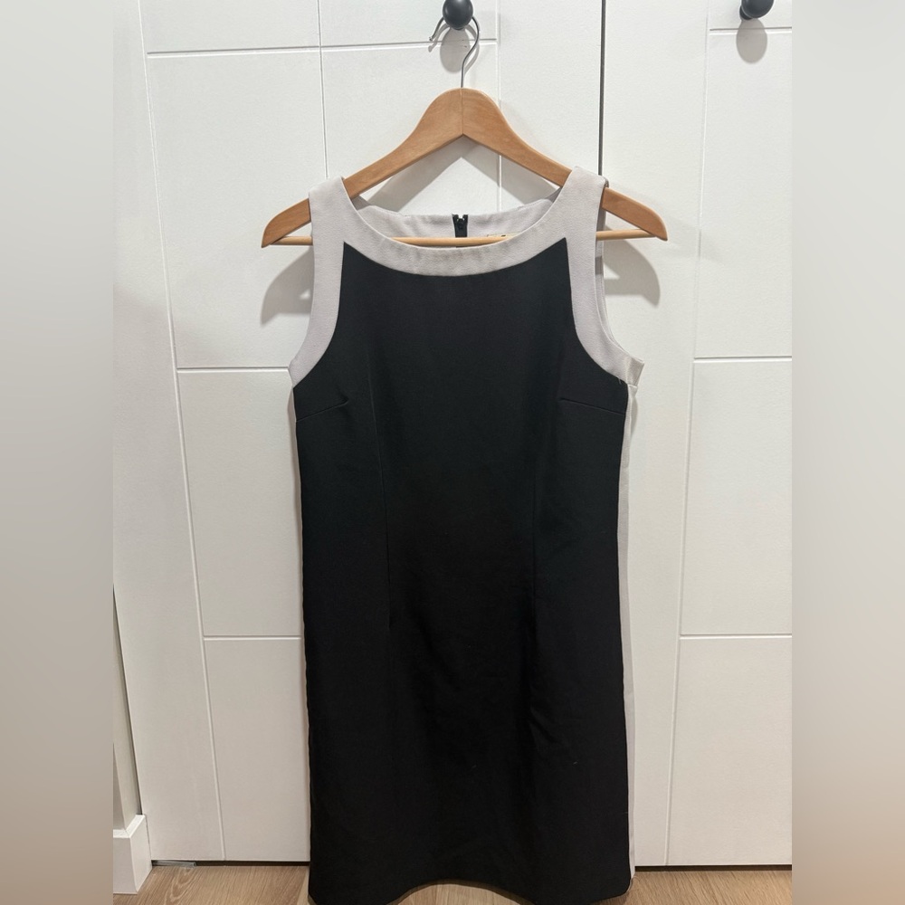 Jessica Black and Cream Midi Dress